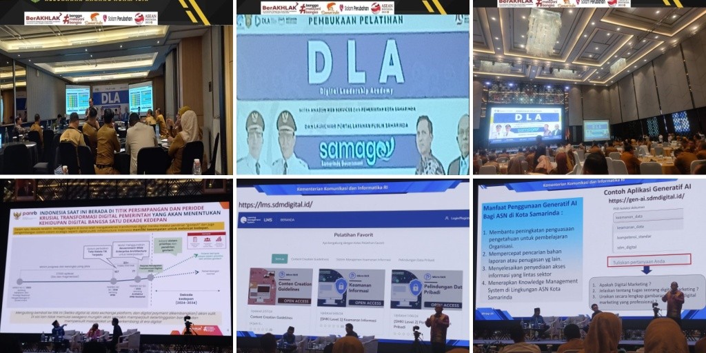 Digital Leadership Academy (DLA) Amazone Web Service (AWS) dan Launching Portal Layanan Publik Samarinda government (Samagov)