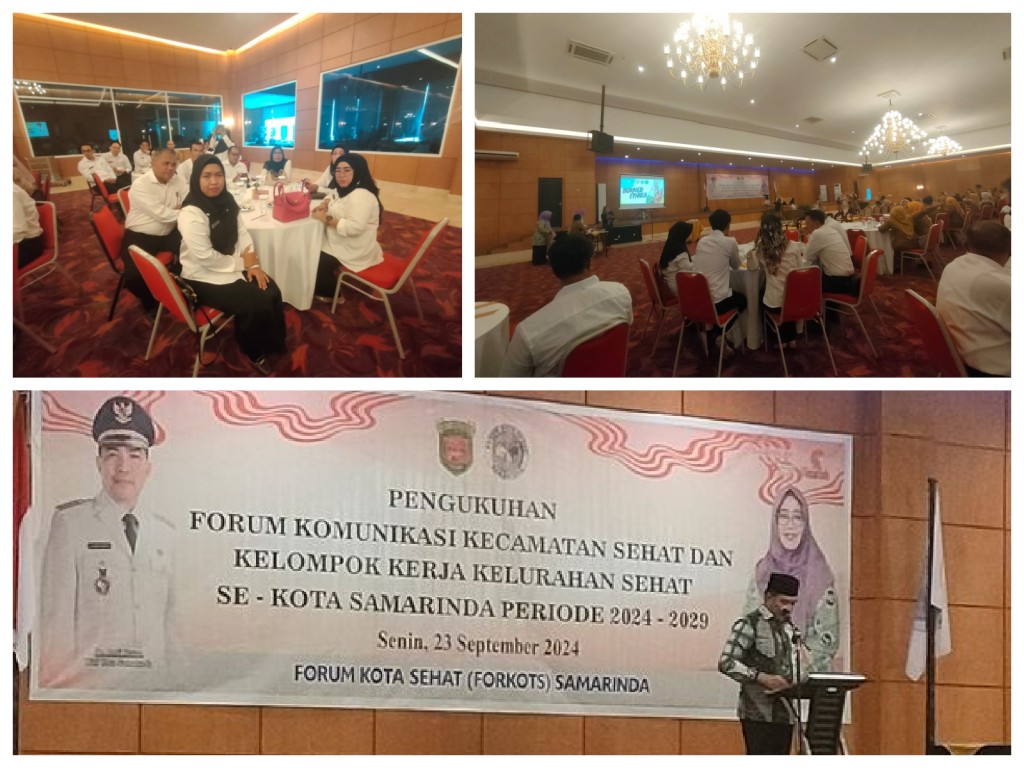 Pengukuhan Forum Komunikasi Kecamatan Sehat dan Kelompok Kerja Kelurahan Sehat Se Kota Samarinda Periode 2024 - 2029