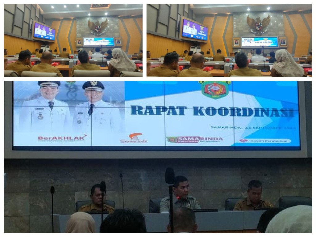 Rapat Koordinasi yang dipimpin oleh Wali Kota Samarinda Bapak Dr.H.Andi Harun
