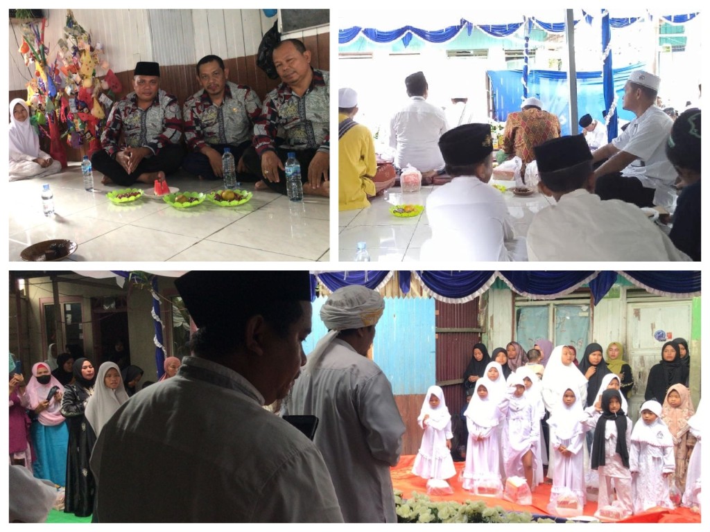 Peringatan Maulid Nabi Mugammad SAW TPQ Raudhatul Qur'an, penceramah KH. Junaidi Maksum Pimpinan Ponpes Nurul Amin Harapan Baru bertempat di RT. 31