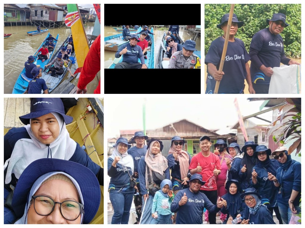 Bersih - Bersih Sungai dalam rangka Hari Sungai Sedunia yang dilaksanakan oleh Balai Wilayah Sungai Kalimantan IV Samarinda