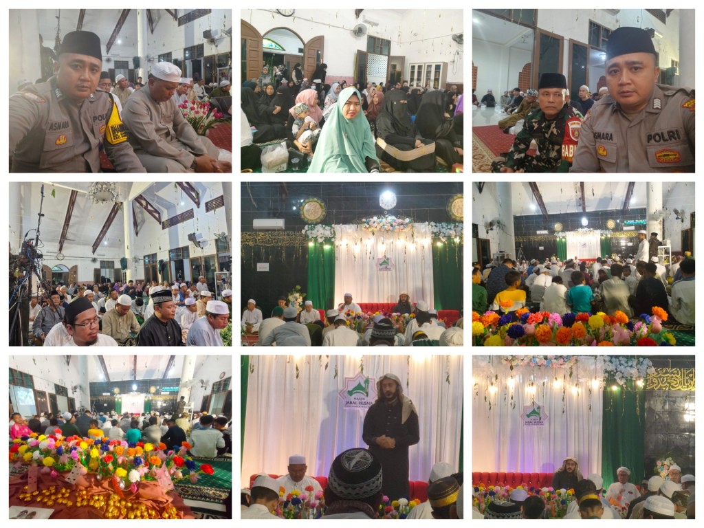 Peringatan Maulid Nabi Muhammad SAW bertempat di Masjid Jabal Husna dengan penceramah Al Habib Abdurrahman Syihab dan Syekh Abdullah Jaber (Adik Alm. Syekh Ali Jaber)