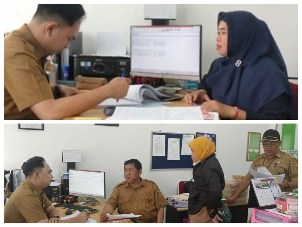 Rapat koordinasi dengan Kasubag Keuangan dan Program Kecamatan Sungai Kunjang terkait Ketersediaan Anggaran Pelaksanaan Sosialisasi Pilkada 2024