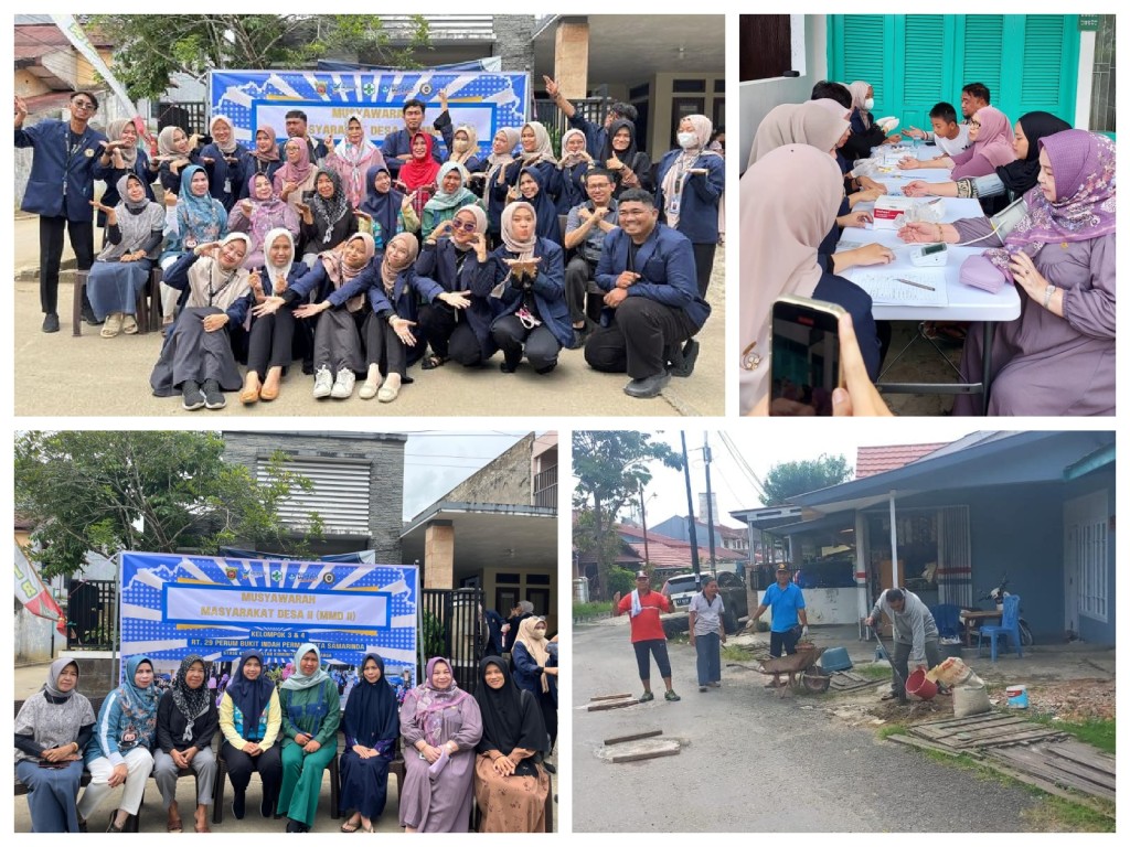 Giat Minggu di RT. 29 Musyawarah Masyarakat Desa II (MMD II) Mahasiswa UMKT Fakultas Ilmu Keperawatan Program Studi Profresi Ners, Senam bersama di RT. 27 dan Gotong Royong di RT. 25 Kelurahan Karang Asam Ilir