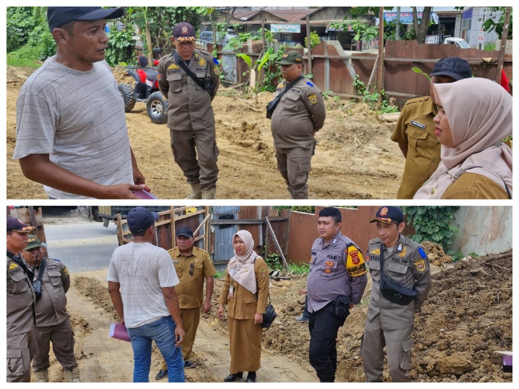 Peninjauan sekaligus pengawasan terhadap aktivitas galian C di Jl. Rapak Indah RT. 35