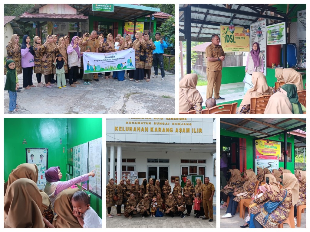 Kasi Ekobang dan LH Kelurahan Karang Asam Ilir bersama Ketua dan Anggota Dasawisma DELUGA 06 melaksanakan Studi Tiru ke Bank Sampah SYLVIA LESTARI