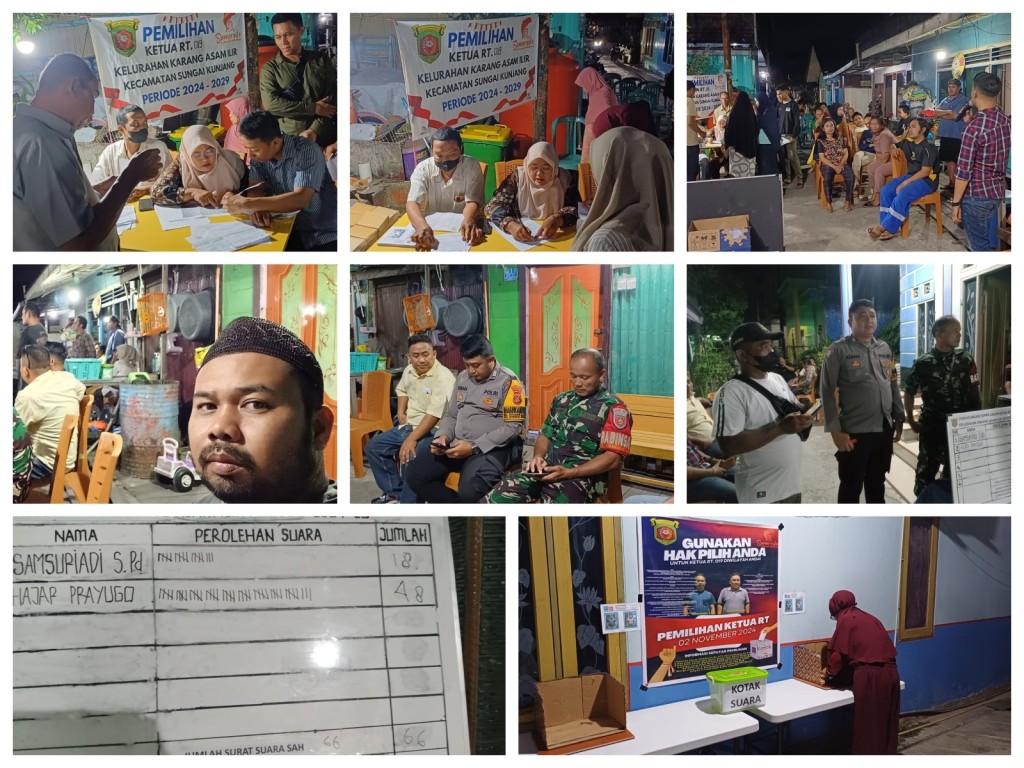 Pelaksanaan Pemilihan Ketua RT 19 Kelurahan Karang Asam Ilir periode Tahun 2024 - 2029