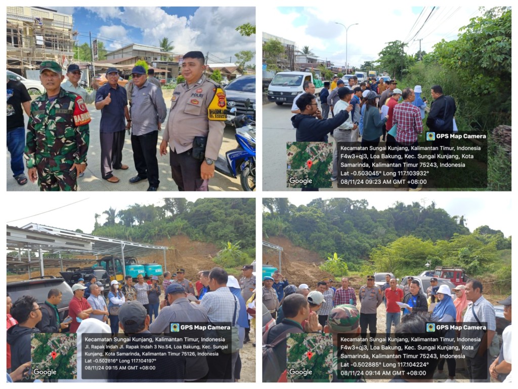 Pemeriksaan setempat yang dilaksanakan oleh Majelis Hakim Pengadilan Negeri Samarinda di Jl. Rapak Indah RT. 35