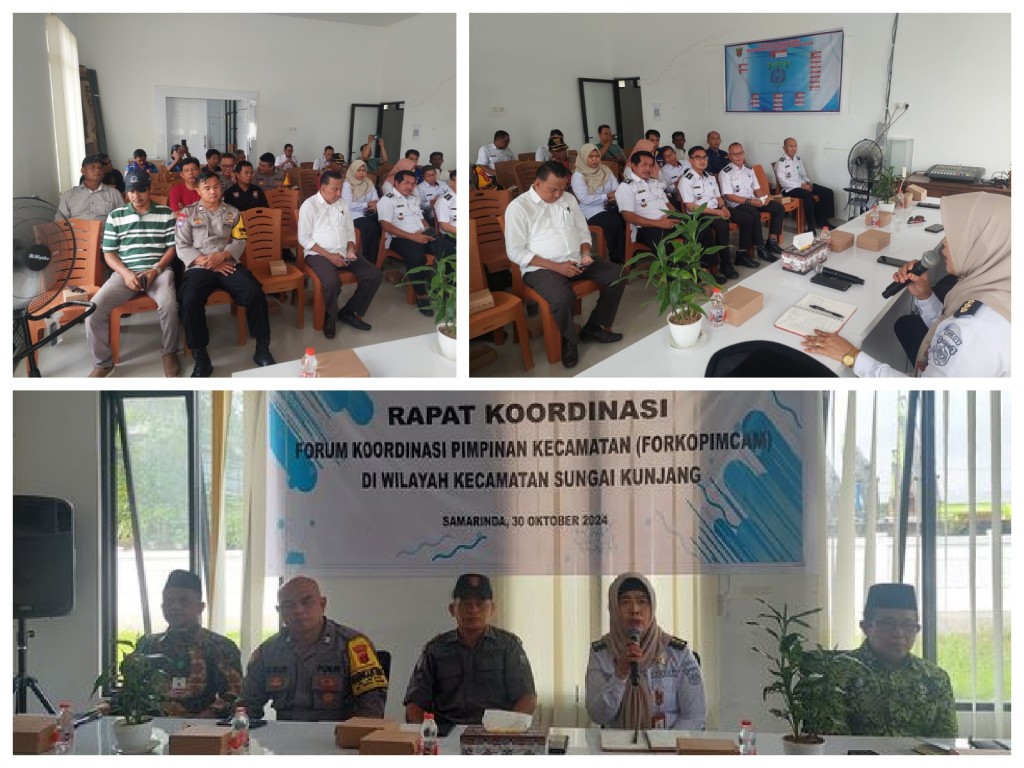 Rapat Koordinasi Forum Koordinasi Pimpinan Kecamatan (FORKOPIMCAM) di Wilayah Kecamatan Sungai Kunjang