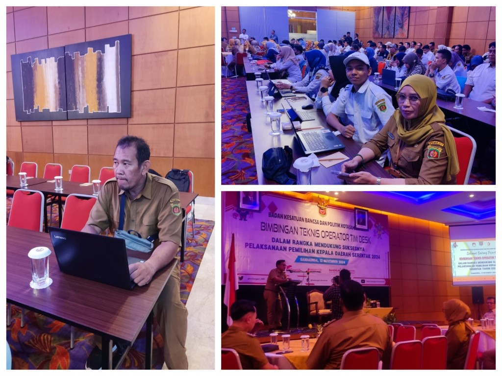 Bimbingan teknis operator tim desk yang dilaksanakan oleh Badan Kesatuan Bangsa dan Politik Kota Samarinda