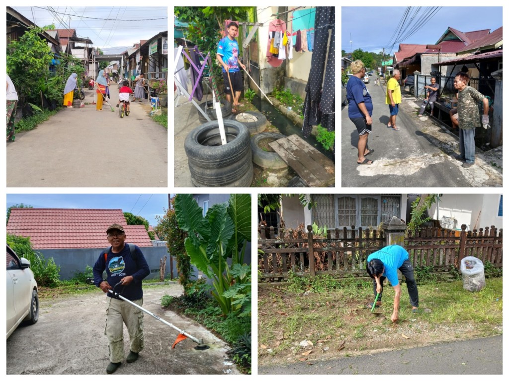 Gotong Royong di Lingkungan RT. 05, 27 dan 32 Kelurahan Karang Asam Ilir