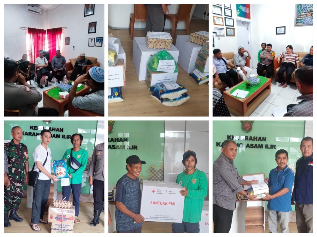 Kelurahan Karang Asam Ilir berkoordinasi dengan Ketua RT. 03, Bhabinkamtibmas Kelurahan, Babinsa Kelurahan serta FKPM Kelurahan Karang Asam Ilir dalam pengumpulan dan penyaluran bantuan/donasi
