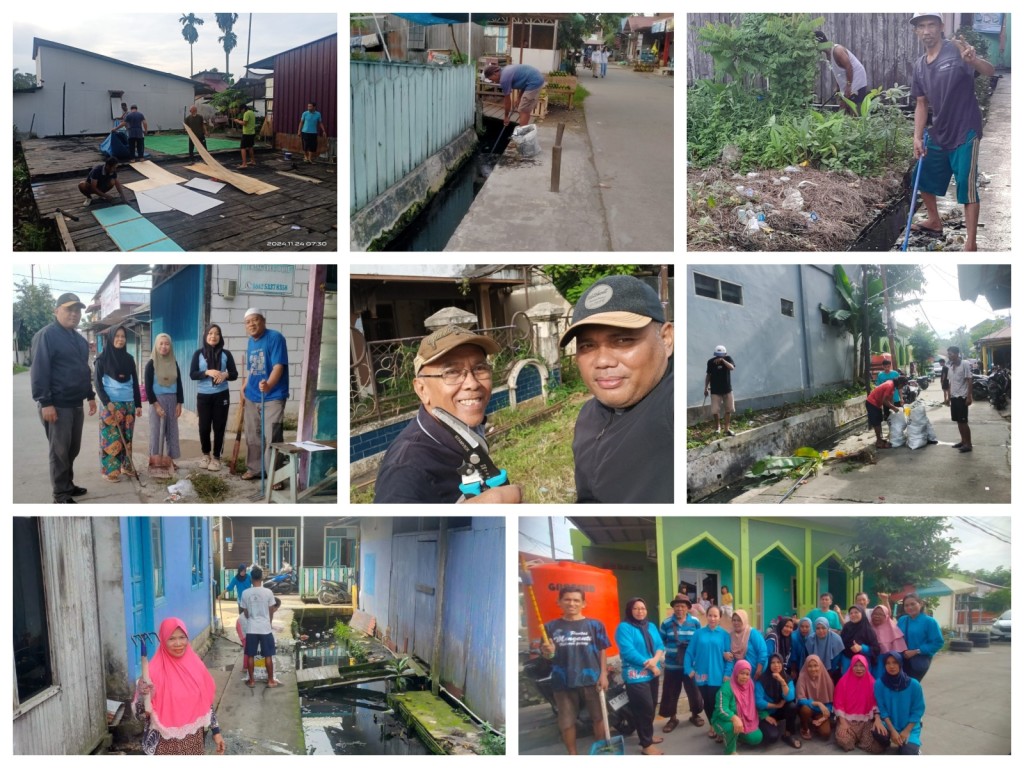 Pelaksanaan Gotong Royong dan penertiban Algaka di lingkungan RT. 02, 05, 06, 10, 11, 17, 18, 19, 21, 23, 25, 27, 30, 32 Kelurahan Karang Asam Ilir