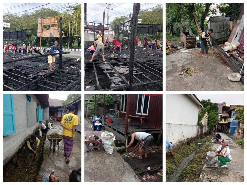 Pelaksanaan Gotong Royong di RT. 03, 04, 07 dan 10 Kelurahan Karang Asam Ilir