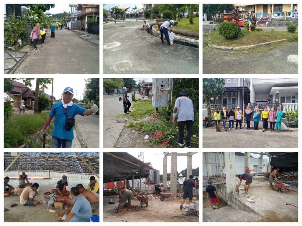 Pelaksanaan Gotong Royong di RT. 13, 24, 25, 27, 29 Kelurahan Karang Asam Ilir