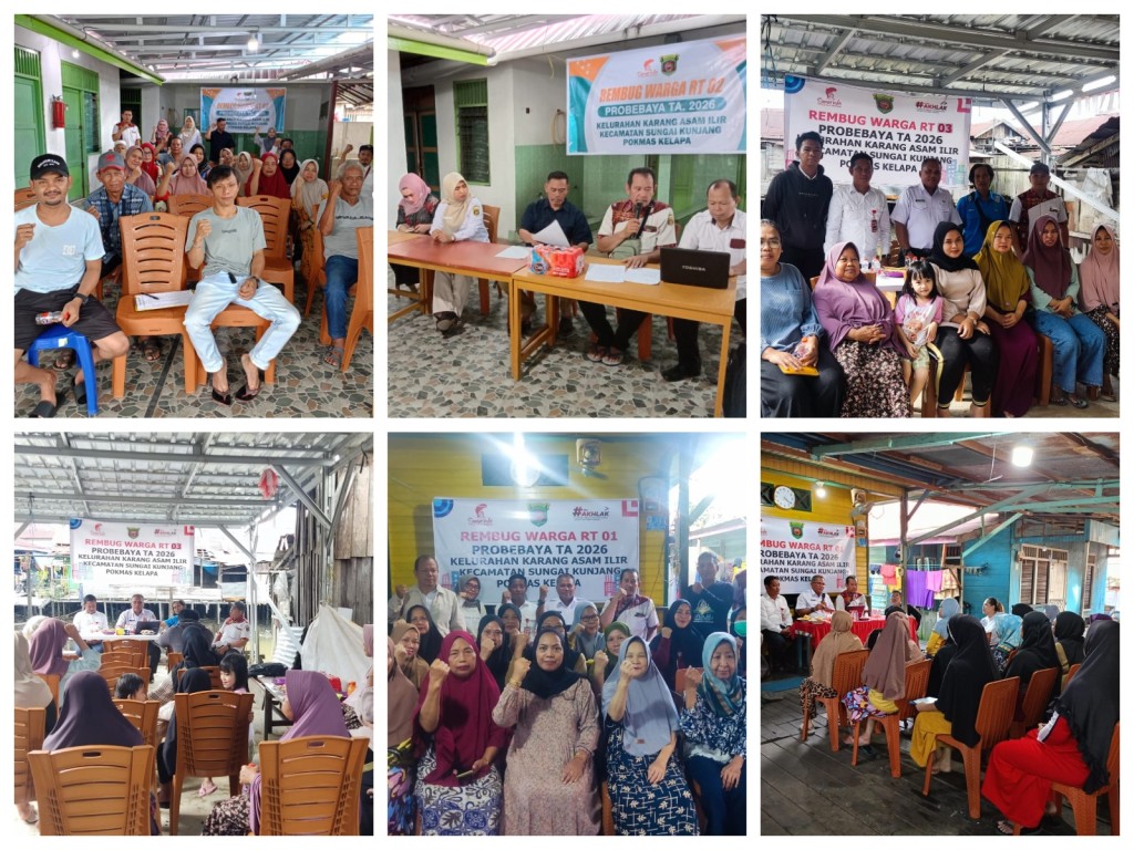 Pelaksanaan Rembug Warga Probebaya TA. 2026 di RT. 01, 02, 03 Kelurahan Karang Asam Ilir