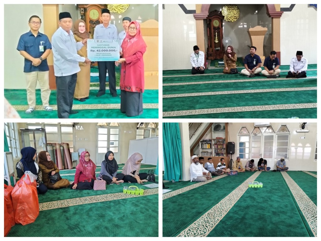 Penyerahan Santunan Jaminan Kematian BPJS Ketenagakerjaan - BAZNAS Kota Samarinda kepada Ahli Waris dari Alm. Musawab
