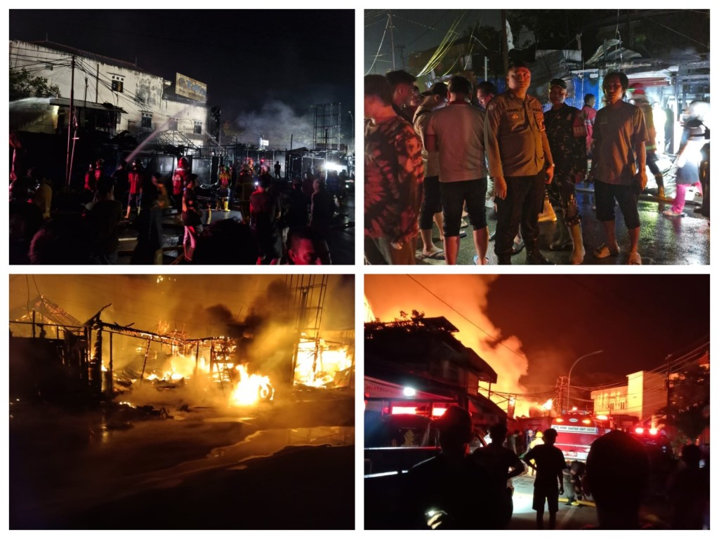 Pukul 00.50 Wita hingga 02.00 Wita, Durasi (1 jam, 10 menit) terjadi kebakaran