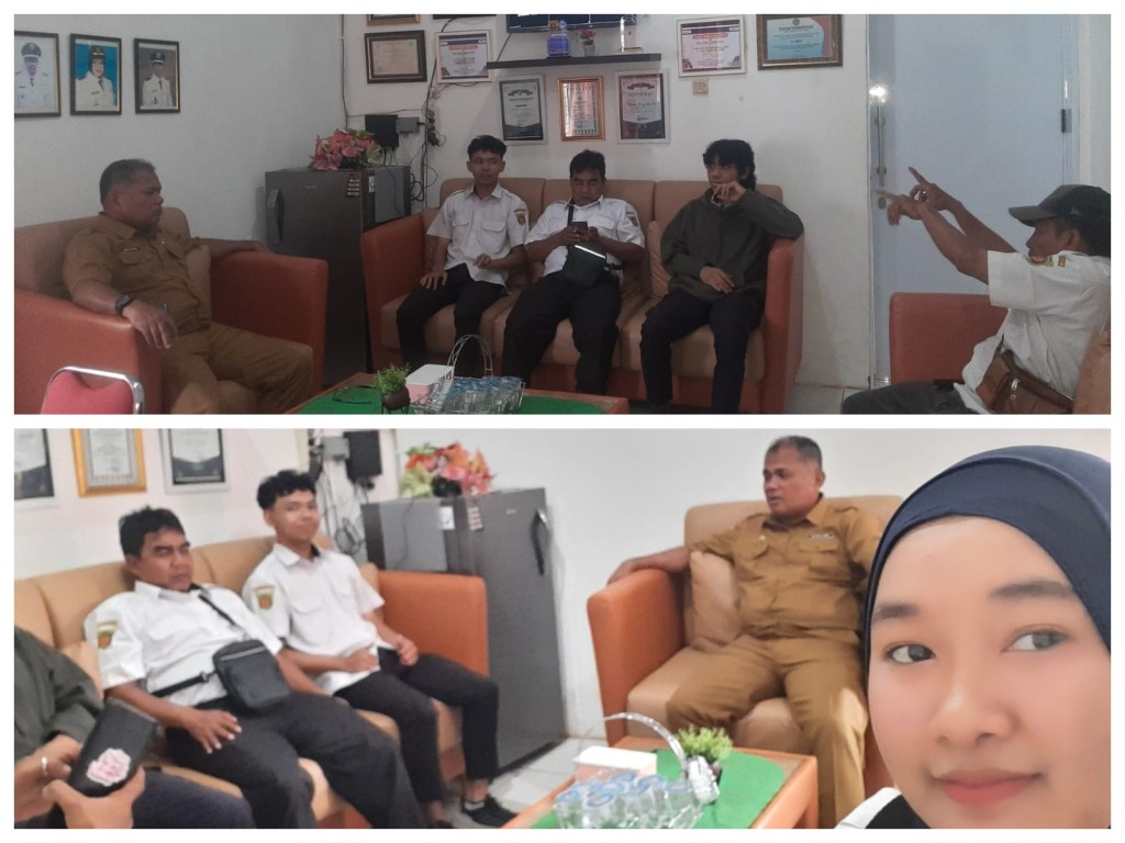 Rapat koordinasi Plt. Lurah Karang Asam Ilir dengan petugas Cadangan Umum (Cadum)