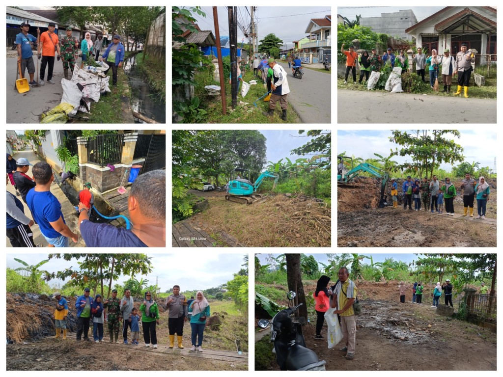 Pelaksanaan Gotong Royong di RT. 25, 27 dan 29 Kelurahan Karang Asam Ilir