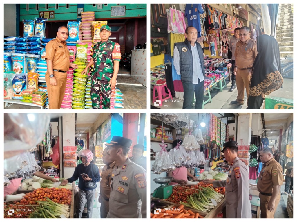 egiatan pengecekan harga sembako di Pasar Kedondong