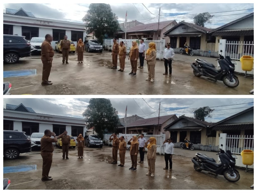 Apel pagi dipimpin oleh Plt. Lurah Karang Asam Ilir