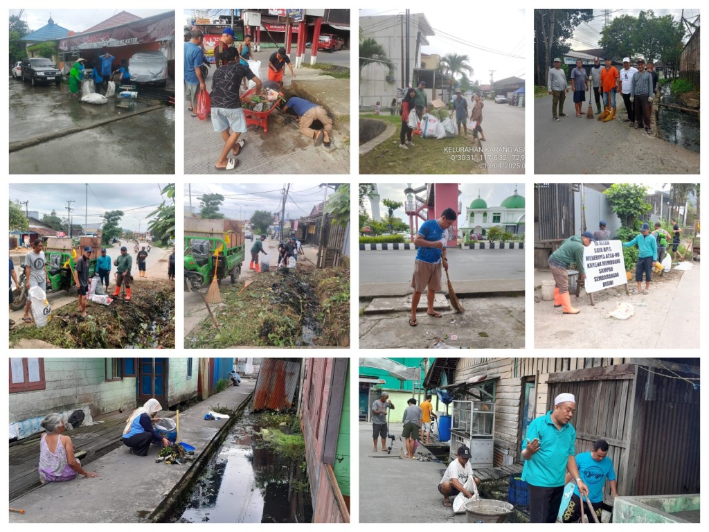 Gotong Royong di sepanjang Jl. Adam Malik, Jl. Rapak Indah, Jl. Slamet Riyadi dan Jl. Teuku Umar