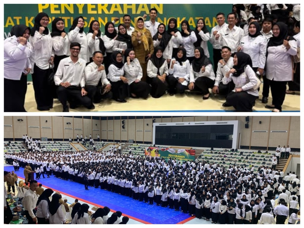 Penyerahan Surat Keputusan bagi PPPK JF Guru, Kesehatan dan Teknis bertempat di GOR Stadion Segiri Samarinda dihadiri PPPK