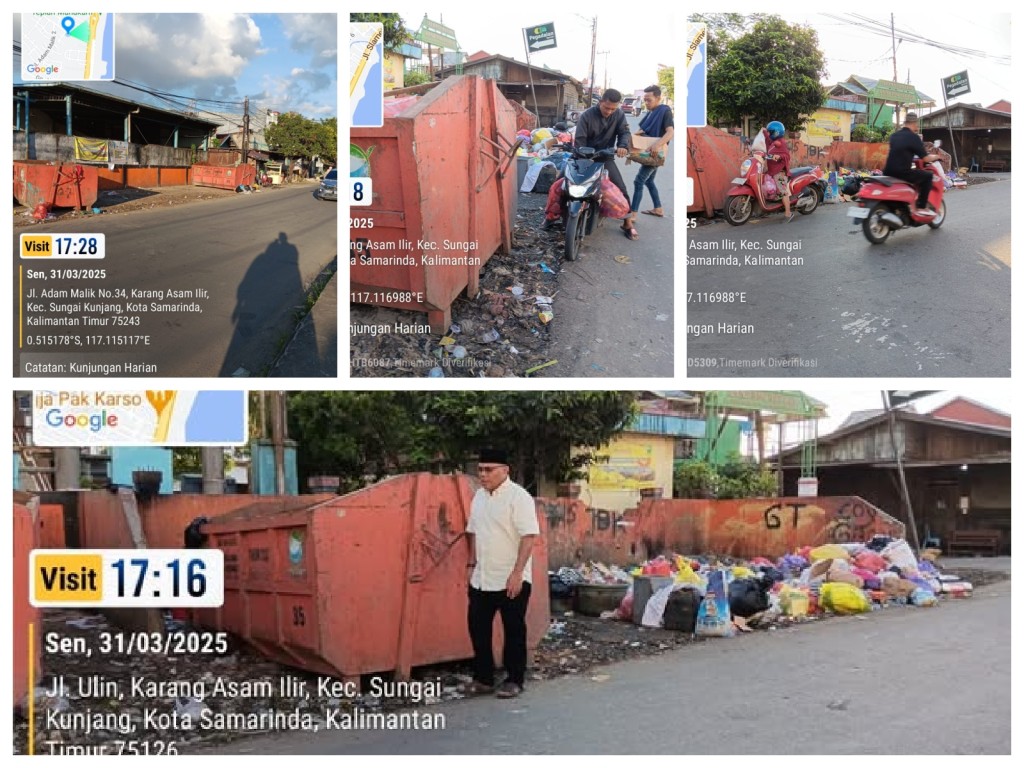 Plt. Lurah Karang Asam Ilir melaksanakan monitoring di TPS Jl. Ulin dan TPS Jl. Adam Malik