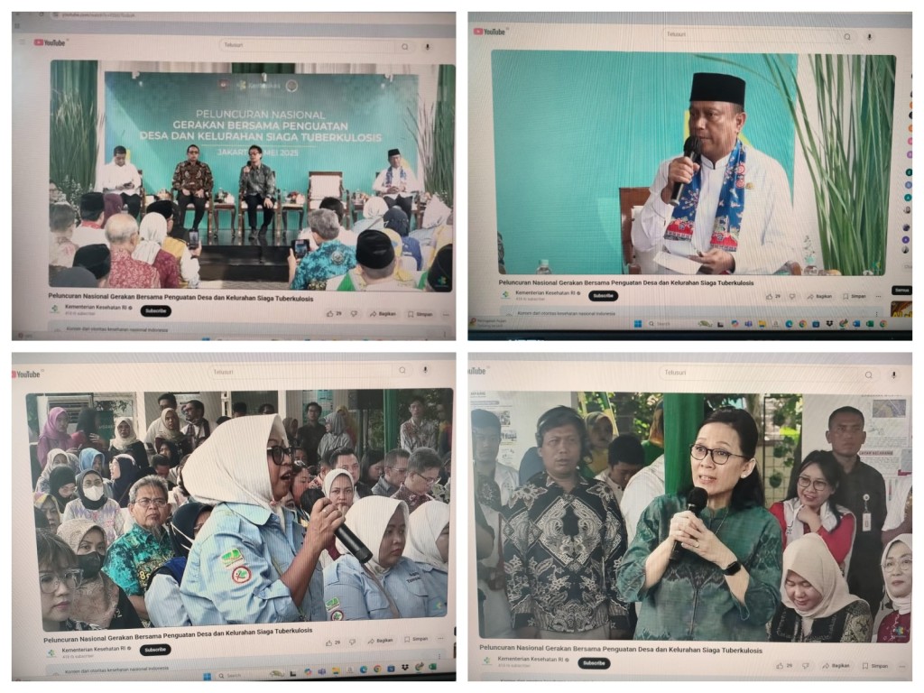 Youtube Streaming Peluncuran Nasional Gerakan Bersama Penguatan Desa dan Kelurahan Siaga Tuberkolosis