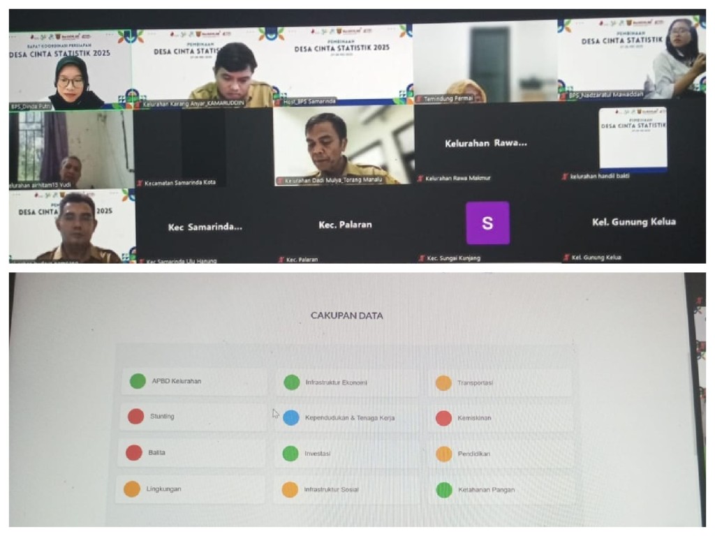 Zoom Meeting Pelatihan Klasikal Desa Cinta Statistik