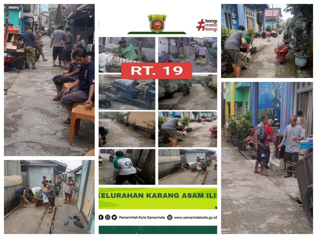 Pelaksanaan Gotong Rotong Dwi Bulanan di RT. 19 dan RT. 25