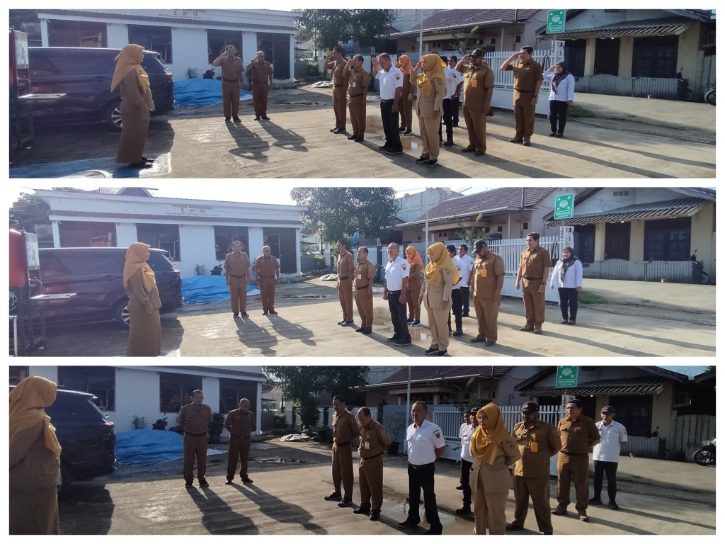 Apel pagi yang dipimpin Plt. Lurah Karang Asam Ilir