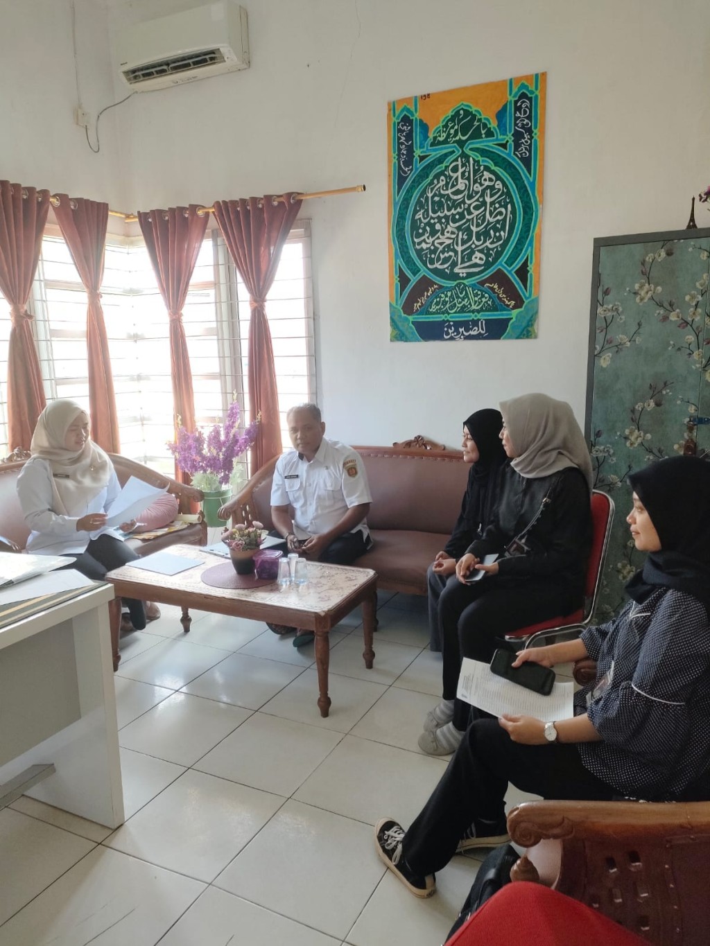 Koordinasi terkait pelaksanaan survey lapangan dan pengumpulan data di 35