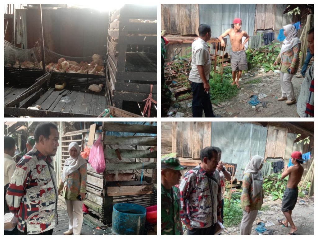Tindak lanjut ke lapangan terkait aduan warga terhadap penerapan sanitasi kandang dan pengelolaan limbah rumah potong ayam yang ada di RT. 02