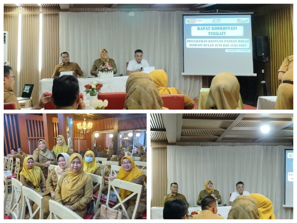 Rapat terkait penyaluran bantuan pangan beras alokasi bulan juni dan juli tahun 2025