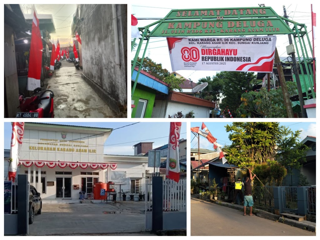 Mengibarkan Bendera Merah Putih, Memasang Dekorasi , Umbu - Umbul, Poster, Spanduk, Baliho atau Hiasan lainnya