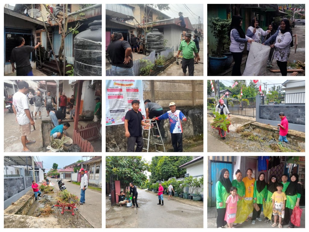 Pelaksanaan Gotong Royong di RT. 16 19, 25 dan 34 Kelurahan Karang Asam Ilir.