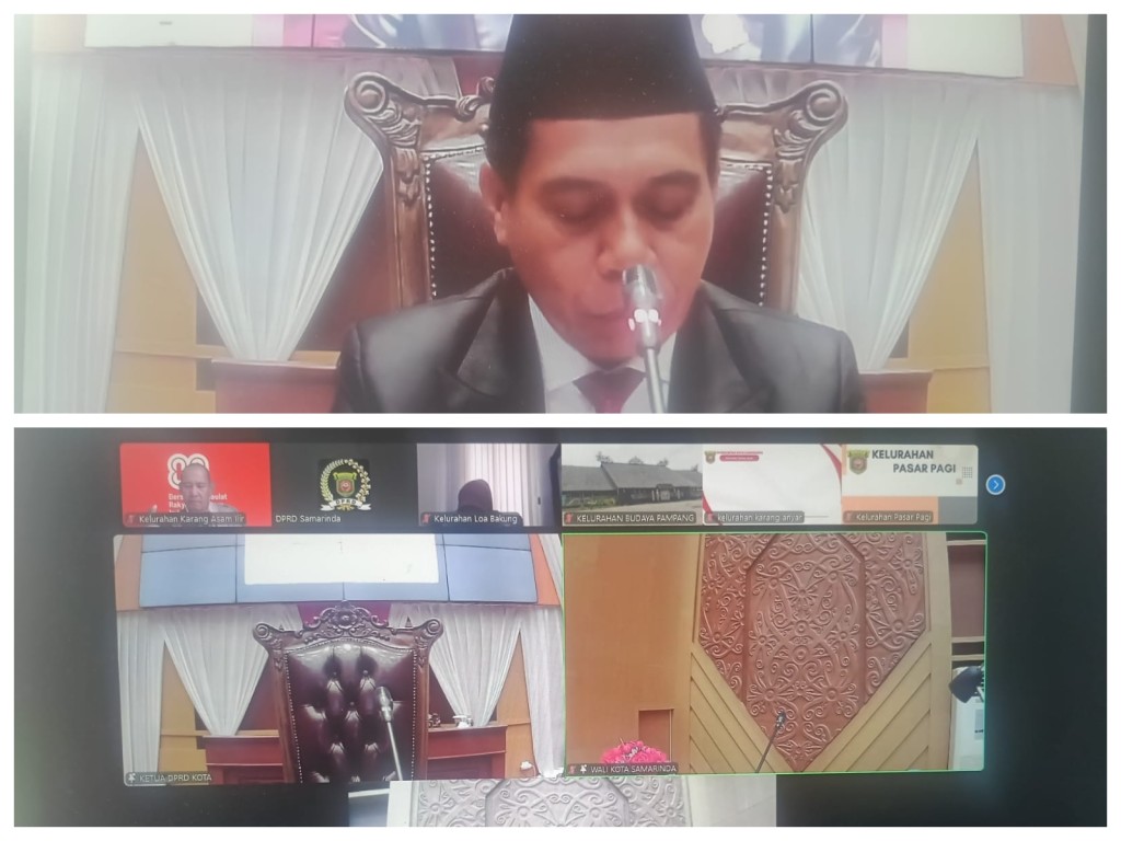 Zoom Meeting Rapat Paripurna DPRD Kota Samarinda Masa Persidangan II Tahun 2025