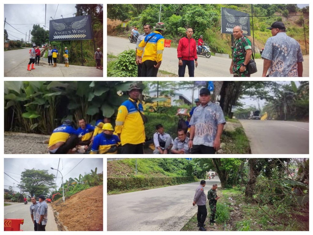 Monitoring ke lokasi longsor di Jl. Teuku Umar RT. 34