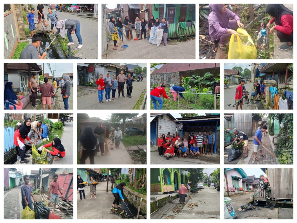 Pelaksanan Gotong Royomg 2 Mingguan di RT. 02 05, 09, 10, 33 Kelurahan Karang Asam Ilir
