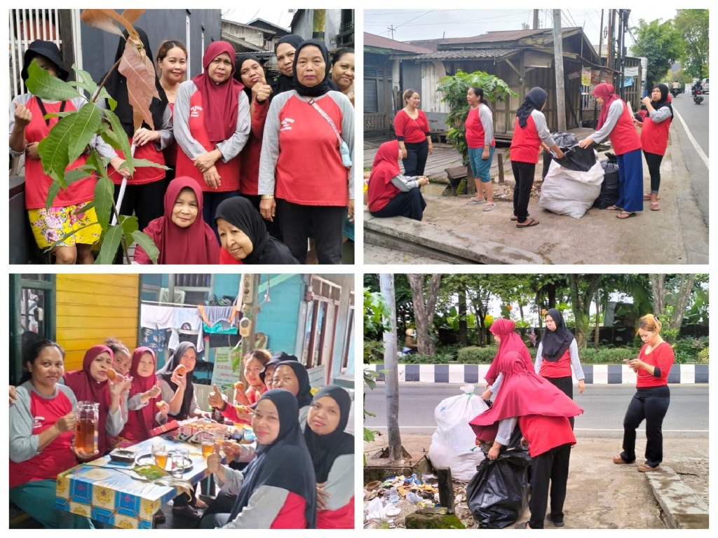 Pelaksanaan Gotong Royong oleh Dasawisma Sakura RT. 01