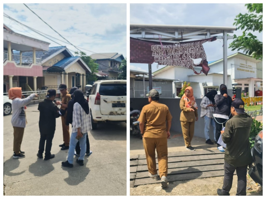 Pengukuran tapal batas Kantor Kelurahan Karang Asam Ilir oleh Tim dari BPKAD Kota Samarinda