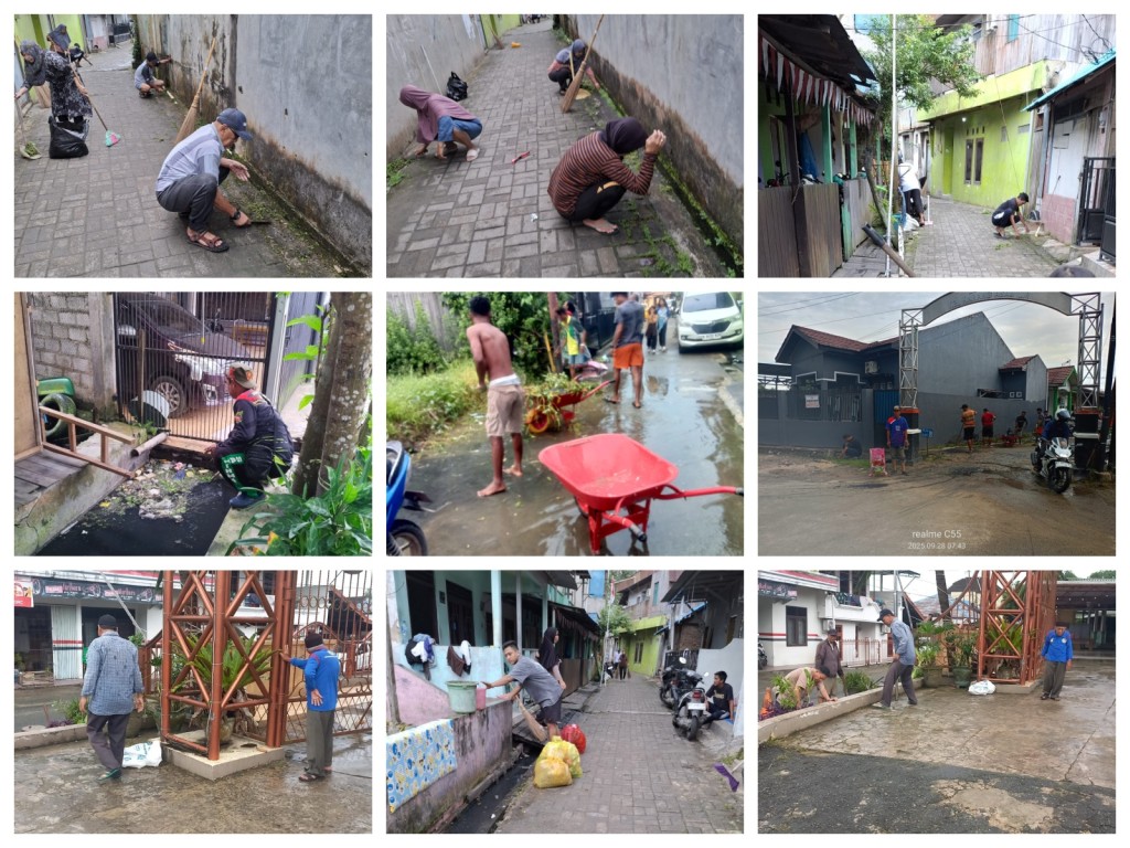 Pelaksanaan Gotong Royong di RT. 14, 25 dan 30