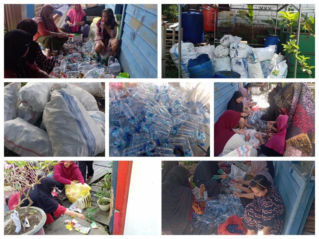 Pilah sampah bernilai Bank Sampah Deluga Hijau dan Dasa Wisma Deluga RT. 06
