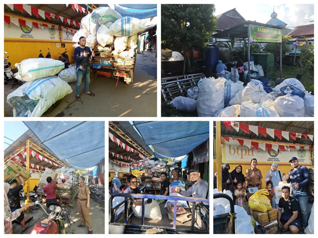 Penjemputan sampah bernilai di Bank Sampah Deluga Hijau RT. 06 oleh Bank Sampah Pusat