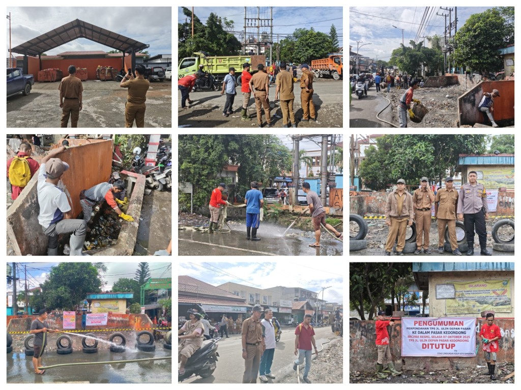 PENUTUPAN TPS Jl. Ulin depan Pasar Kedondong dan MENGALIHKANNYA ke lokasi baru