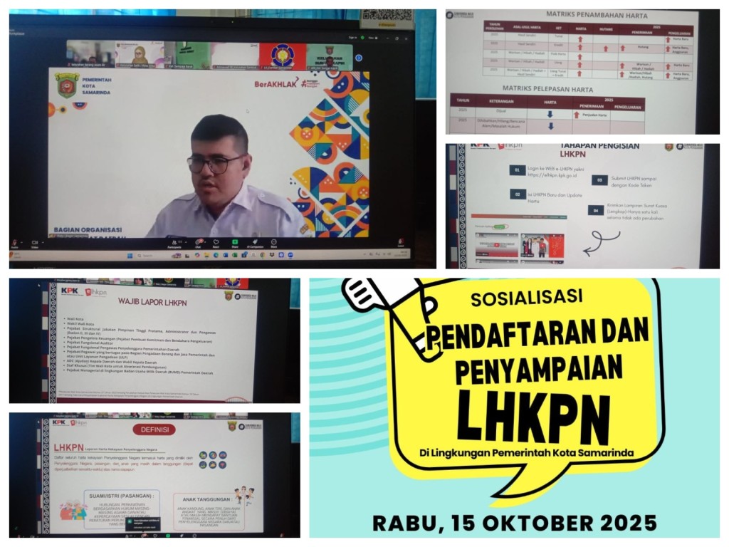 Zomm Meeting Sosialisasi Pendaftaran dan Penyampaian LHKPN