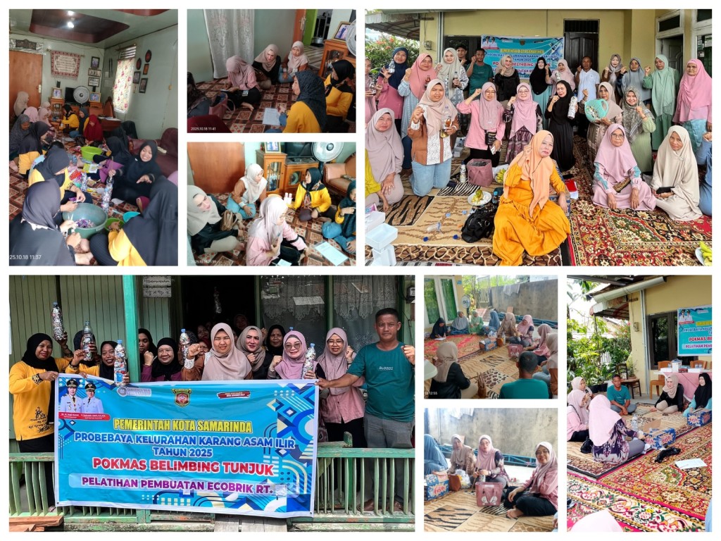 Pelatihan Pembuatan Ekobrik di RT. 14 dan RT. 21 pada Program Probebaya Tahun 2025
