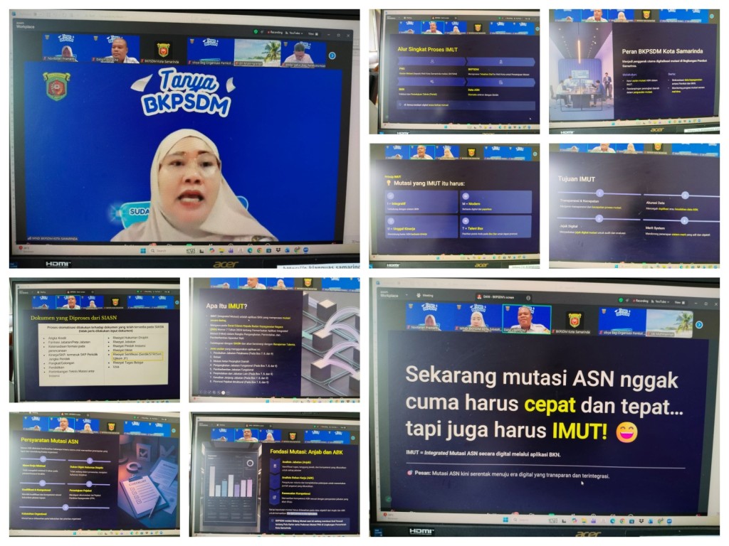 Zoom Meeting Tanya BKPSDM dengan tema "Mutasi Harus Imut